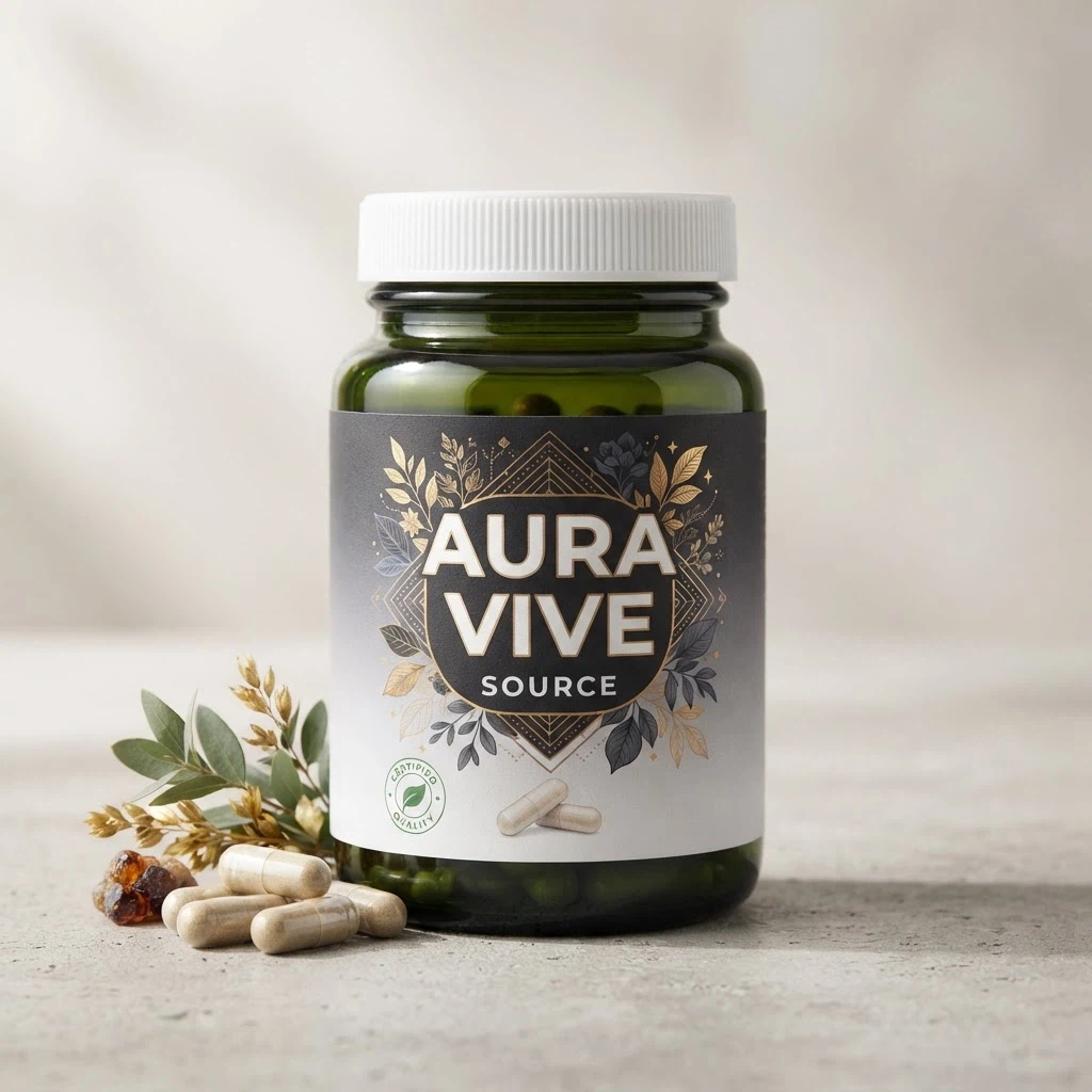 Aura Vive Source fles met ingrediënten